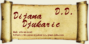 Dijana Đukarić vizit kartica